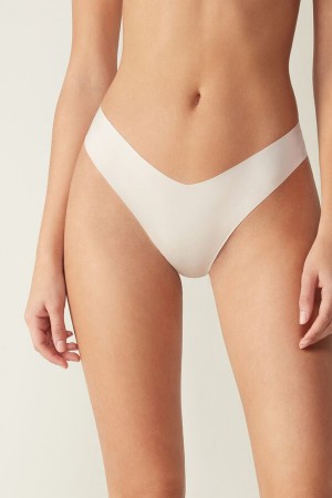 Intimissimi 80s-style Brazilian Panties In Ultralight Microfiber Beige | SN-ITMSM57428