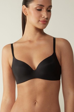 Intimissimi Adele Triangle Bra In Ultralight Microfiber Svarte | SN-ITMSM56634