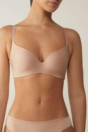 Intimissimi Adele Triangle Bra In Ultralight Microfiber Beige | SN-ITMSM56635