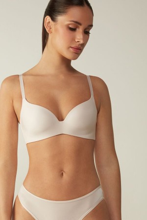 Intimissimi Adele Triangle Bra In Ultralight Microfiber Beige | SN-ITMSM56643