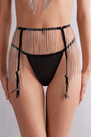 Intimissimi Baby I Am A Star Garter Belt Svarte | SN-ITMSM57902