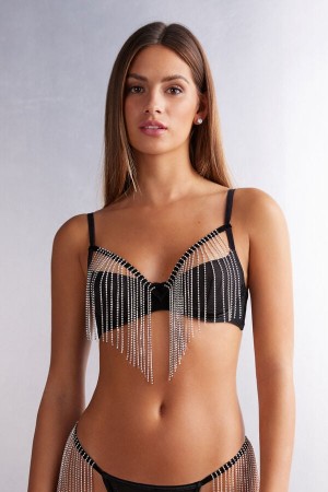Intimissimi Baby I Am A Start Demi-cup Balconette Bra Svarte | SN-ITMSM56592