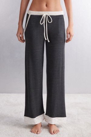 Intimissimi Baby It’S Cold Outside Modal And Ull Full Length Palazzo Pants Grå | SN-ITMSM58304