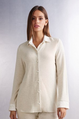 Intimissimi Baby It’S Cold Outside Modal And Ull Button Up Shirt | SN-ITMSM58308