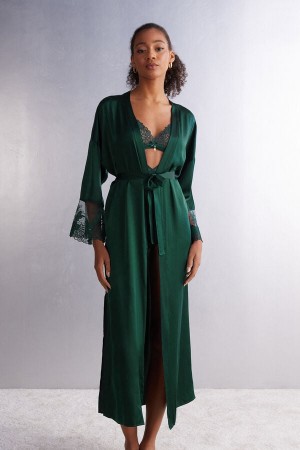 Intimissimi Be Your Own Muse Silk Robe Grønn | SN-ITMSM58442
