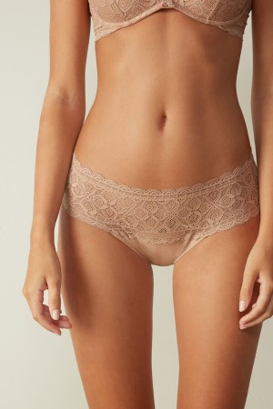 Intimissimi Blonder And Bomull High Rise Panties Beige | SN-ITMSM57561