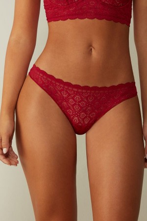 Intimissimi Blonder And Microfiber Brazilian Rød | SN-ITMSM57458
