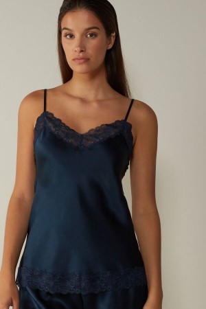 Intimissimi Blonder And Silk Top Blå | SN-ITMSM57935