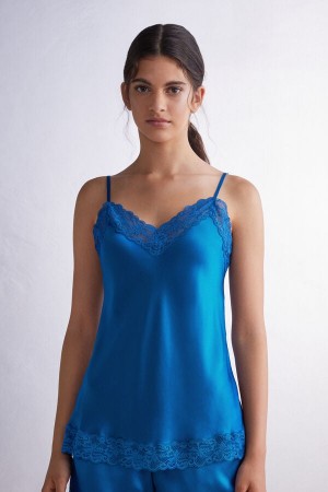Intimissimi Blonder And Silk Top Blå | SN-ITMSM58002
