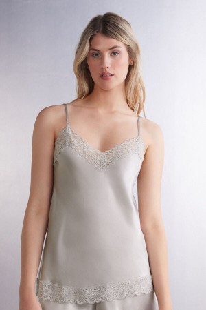 Intimissimi Blonder And Silk Top Grå | SN-ITMSM58007