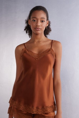 Intimissimi Blonder And Silk Top Oransje | SN-ITMSM58003
