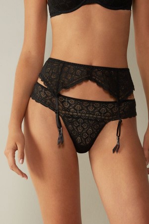 Intimissimi Blonder Garter Belt Svarte | SN-ITMSM57888