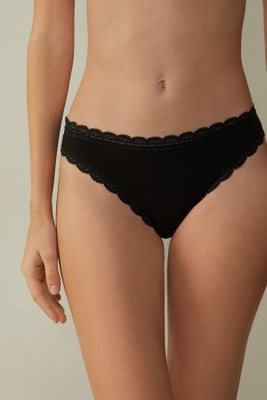 Intimissimi Bomull And Blonder Brazilian Svarte | SN-ITMSM57451