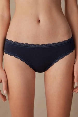 Intimissimi Bomull And Blonder Panties Blå | SN-ITMSM57580