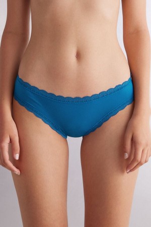 Intimissimi Bomull And Blonder Panties Blå | SN-ITMSM57588