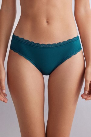 Intimissimi Bomull And Blonder Panties Blå | SN-ITMSM57594