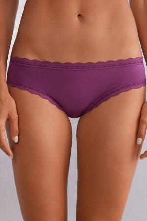Intimissimi Bomull And Blonder Panties Lilla | SN-ITMSM57593