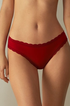 Intimissimi Bomull And Blonder Panties Rød | SN-ITMSM57572