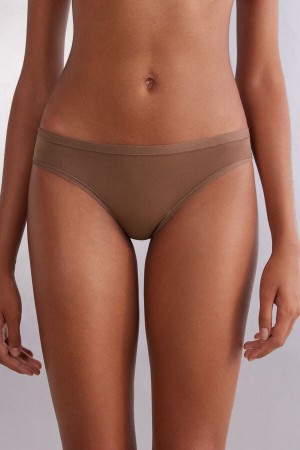 Intimissimi Brazilian Panties In Ultralight Supima® Bomull Beige | SN-ITMSM57432