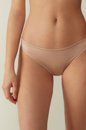 Intimissimi Brazilian Panties In Ultralight Microfiber Beige | SN-ITMSM57435