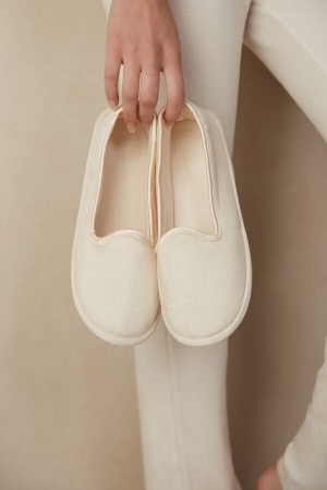 Intimissimi Closed Friulane Slippers Beige | SN-ITMSM58446