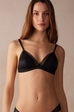 Intimissimi Cool Minimal Emma Triangle Bra Svarte | SN-ITMSM57093