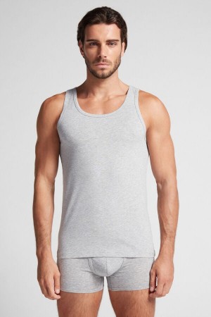 Intimissimi Crew Neck Tank Top Grå | SN-ITMSM58614