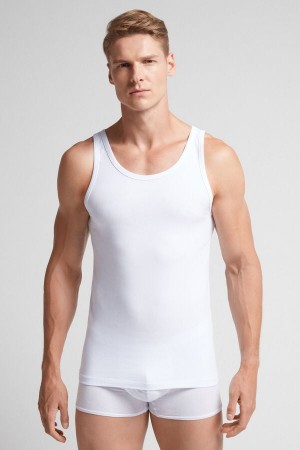 Intimissimi Crew Neck Tank Top Hvite | SN-ITMSM58615