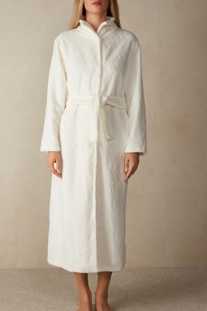 Intimissimi Elegant Night Long Robe Hvite | SN-ITMSM58425