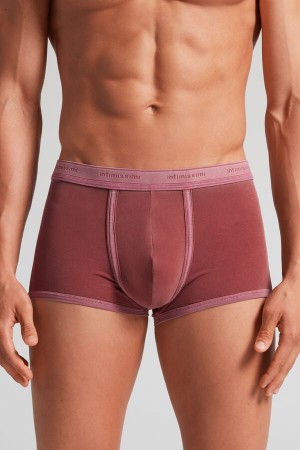 Intimissimi Fresh Supima® Bomull Boxers With Logo Rød | SN-ITMSM58517