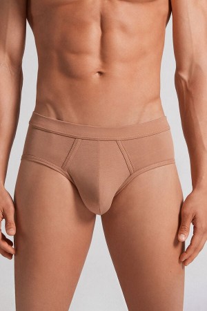 Intimissimi Fresh Supima® Bomull Briefs Beige | SN-ITMSM58563