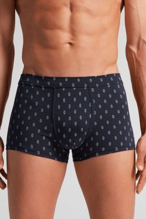 Intimissimi Fresh Supima® Bomull Clock Boxers Blå | SN-ITMSM58512
