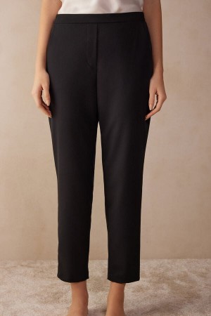 Intimissimi Full Length Pants With Pockets Svarte | SN-ITMSM58183