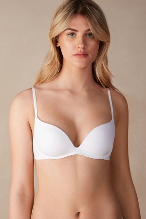 Intimissimi Gioia Push-up Bra In Ultralight Microfiber Hvite | SN-ITMSM56780