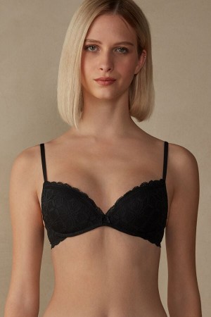 Intimissimi Gioia Super Push-up Bra In Blonder Svarte | SN-ITMSM56735
