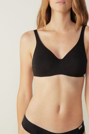 Intimissimi Greta Balconette Bra In Bomull Svarte | SN-ITMSM56430