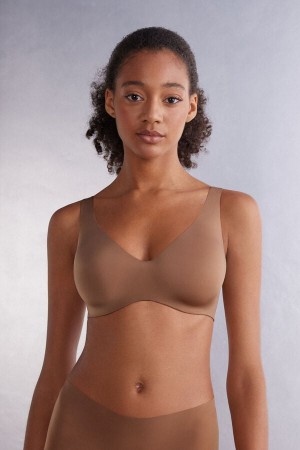 Intimissimi Greta Balconette Bra In Ultralight Microfiber Beige | SN-ITMSM56539
