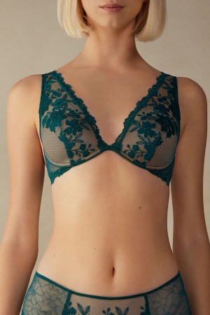 Intimissimi In Full Bloom Elena Balconette Bra Grønn | SN-ITMSM57234