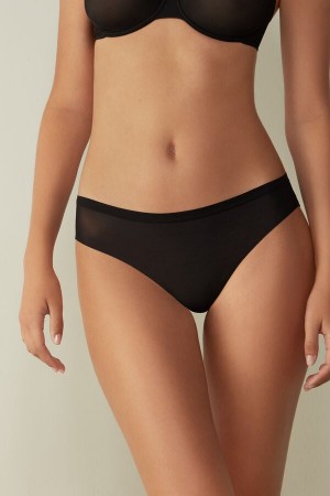 Intimissimi Invisible Touch Brazilian Panties Svarte | SN-ITMSM57421
