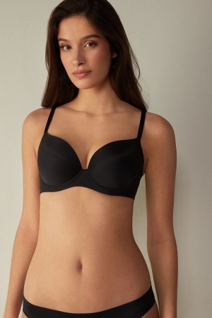 Intimissimi Irina Microfiber Balconette Bra Svarte | SN-ITMSM57163