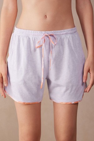 Intimissimi Iris And Apricot Supima® Ultrafresh Bomull Shorts Lilla | SN-ITMSM58360