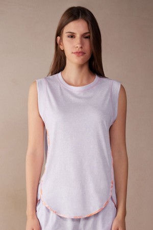 Intimissimi Iris And Apricot Ultrafresh Supima® Bomull Tank Top Lilla | SN-ITMSM58362