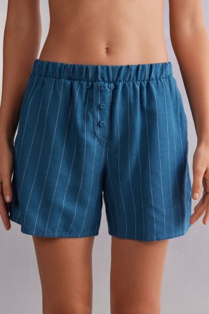 Intimissimi Komfort First Woven Modal Shorts Blå | SN-ITMSM58393