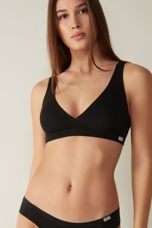Intimissimi Lara Bomull Triangle Bra Svarte | SN-ITMSM56604