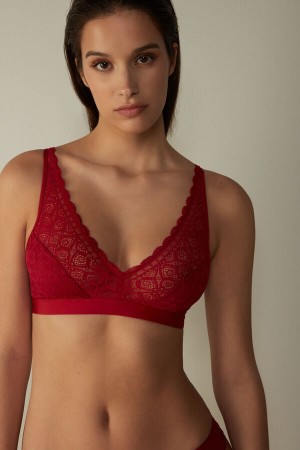 Intimissimi Lara Triangle Bra In Blonder Rød | SN-ITMSM57011
