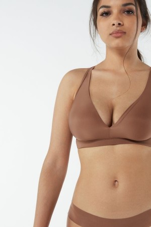 Intimissimi Lara Ultralight Microfiber Triangle Bra Beige | SN-ITMSM56980