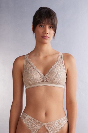Intimissimi Living In Luxe Lara Triangle Bra Beige | SN-ITMSM56703
