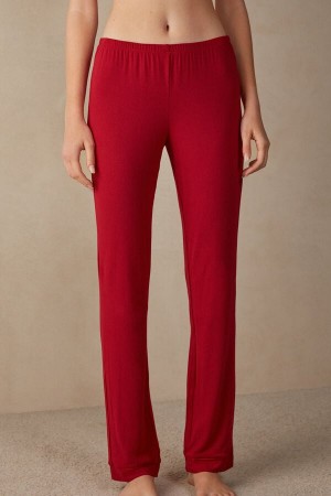 Intimissimi Long Micromodal Trousers Rød | SN-ITMSM58200