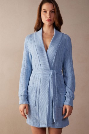 Intimissimi Lost In Fields Braided Robe Lyse Blå | SN-ITMSM58428