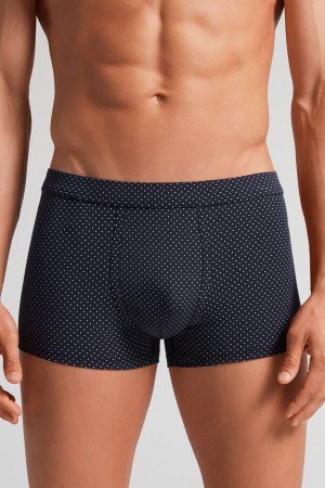Intimissimi Micro Dot Fresh Supima® Bomull Boxers Blå | SN-ITMSM58505
